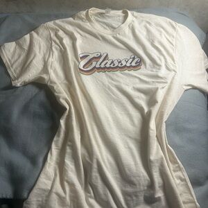 Fruit of the Loom Cream Graphic Tee